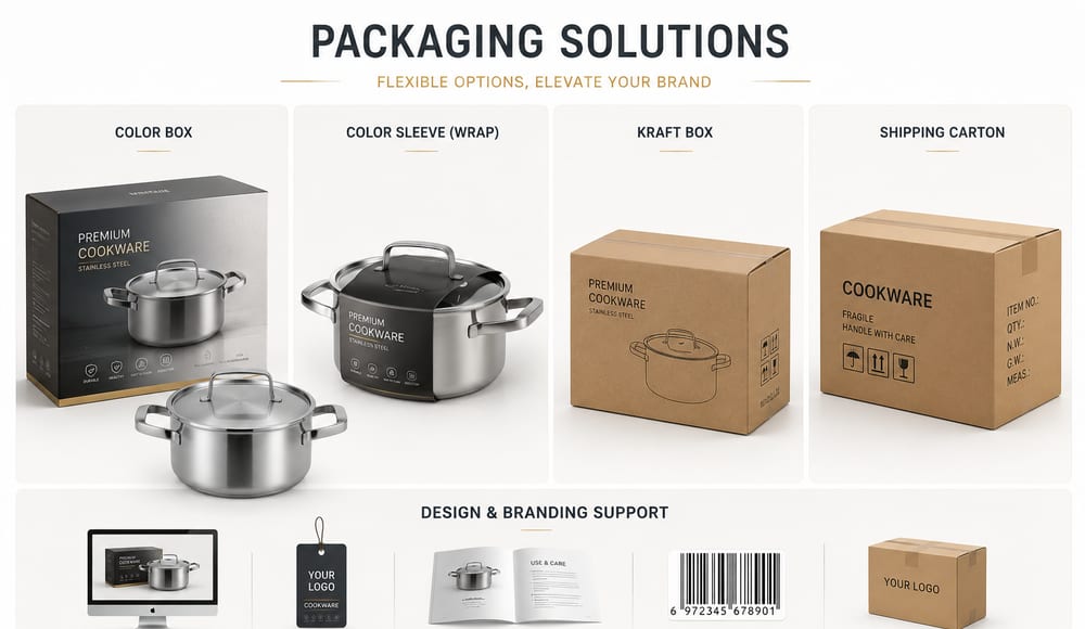 Private-label cookware packaging options