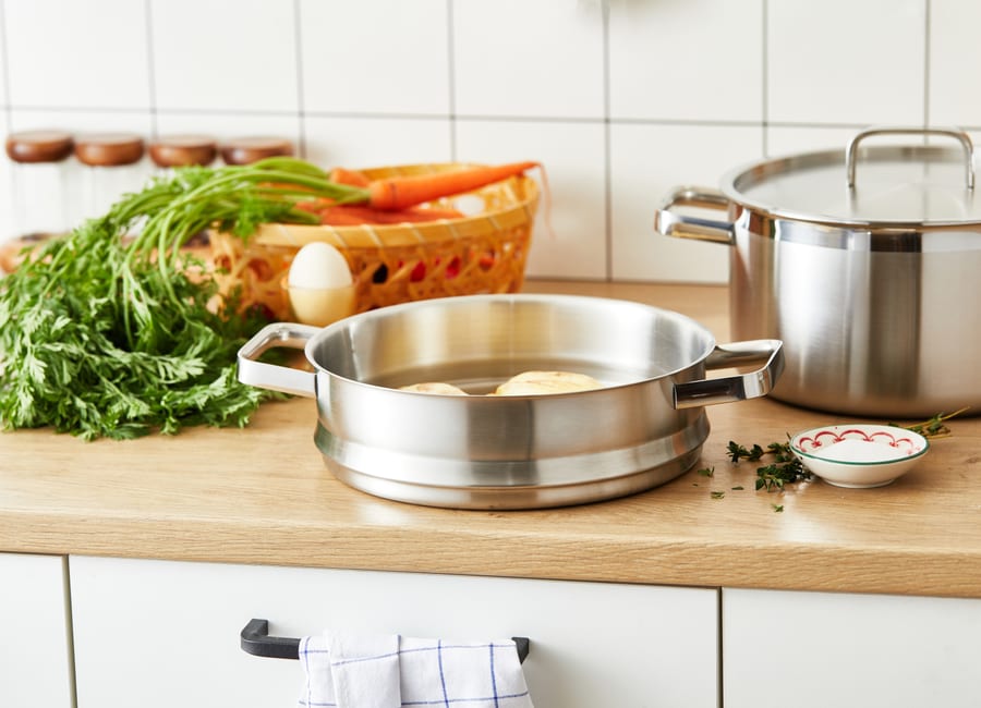 Stainless steel steamer cookware